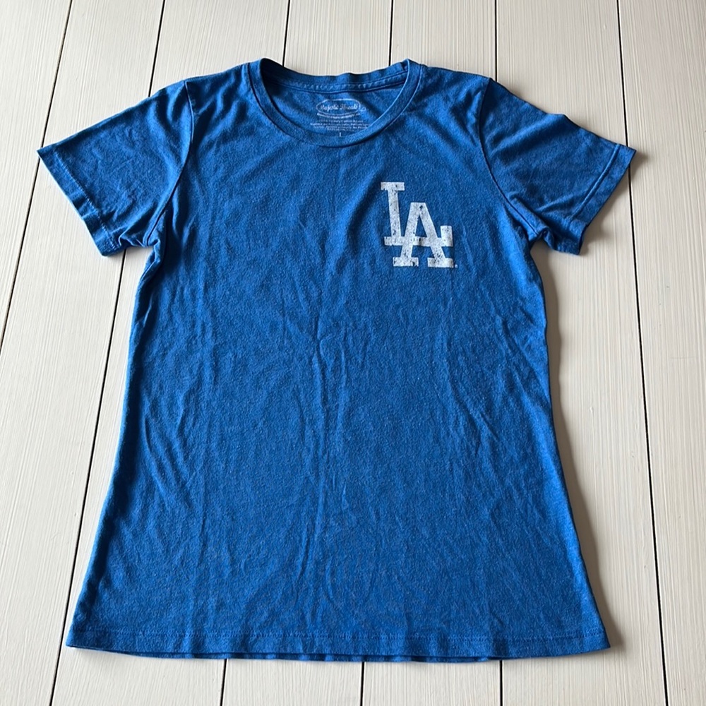 Women Majestic Threads LA Dodgers T-shirts Sz Large